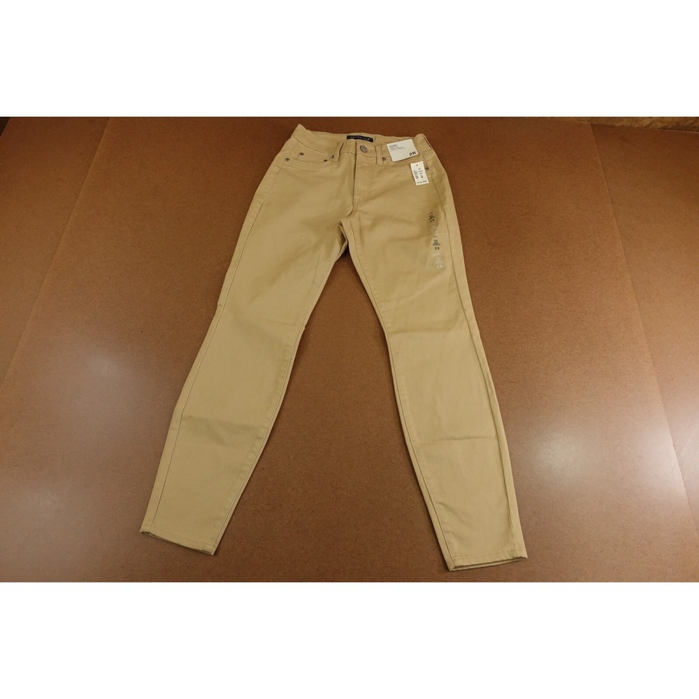 Aeropostale Womens 2 Reg Khaki Seriously Stretchy High Rise Curvy Jeggings NWT
